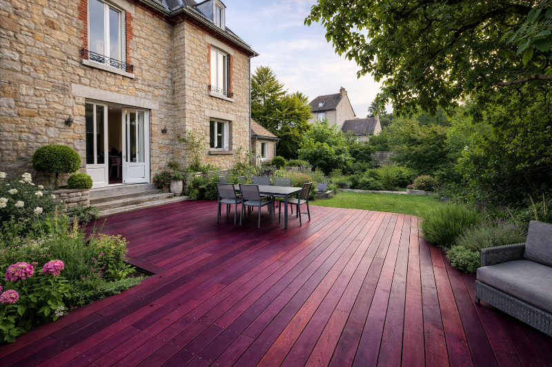 Terrasses exotique Padouk, Amarante, Tamarindo, Muiracatiara